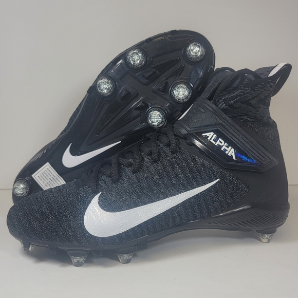 Nike Mens Size 10 Alpha Menace Elite Black Football Cleats CI1530-001 Detachable